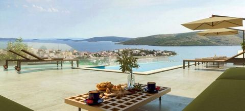Offre exceptionnelle de villa moderne sur plan à seulement 300 mètres de la mer à Seget Vranjica avec vue panoramique sur la mer ! Villa sera construite sur votre décision d'achat. C'est l'une des trois villas modernes qui seront construites dans cet...