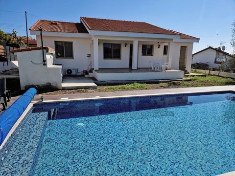 Located in Limassol. A nice three bedroom detached villa with garden and swimming pool in Pyrgos area in Limassol. The property is close to all amenities and motor way, in a quiet residential area. Big and comfortable living and dining room, open pla...
