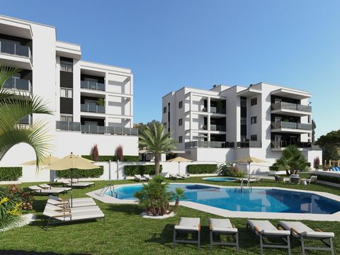 NEW BUILD RESIDENTIAL COMPLEX IN VILLAJOYOSA New Build residential complex of apartments and penthouses with 2 and 3 bedrooms, terraces, communal area with the pool. All apartments comes with parking space, some units with storage room included and o...