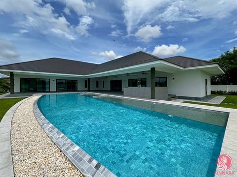 Experience the pinnacle of luxury living with this stunning villa, meticulously crafted using the finest materials by one of Hua Hin’s most esteemed developers. This modern villa is built to the highest standards and sit on a large land plot of 3,762...