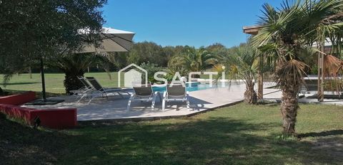 A unique property in Blanquefort, this contemporary 2014 villa (energy rating A) offers a luxurious and serene lifestyle. Nestled in a tranquil setting, just a short 9-minute drive from the vibrant center of Blanquefort and its convenient tram line, ...