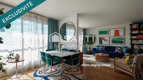 Colombes Centre. Appartement 4-5 pièces 77 m², balcons, box, cave.