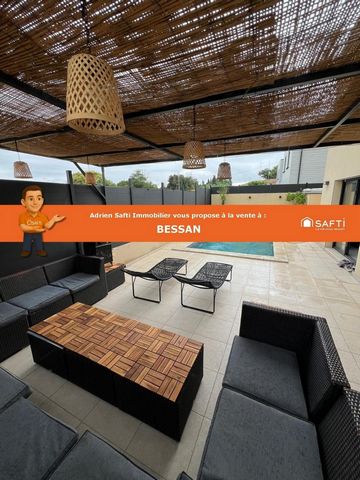 Bessan - Villa T5 - 127 m² avec piscine et garage